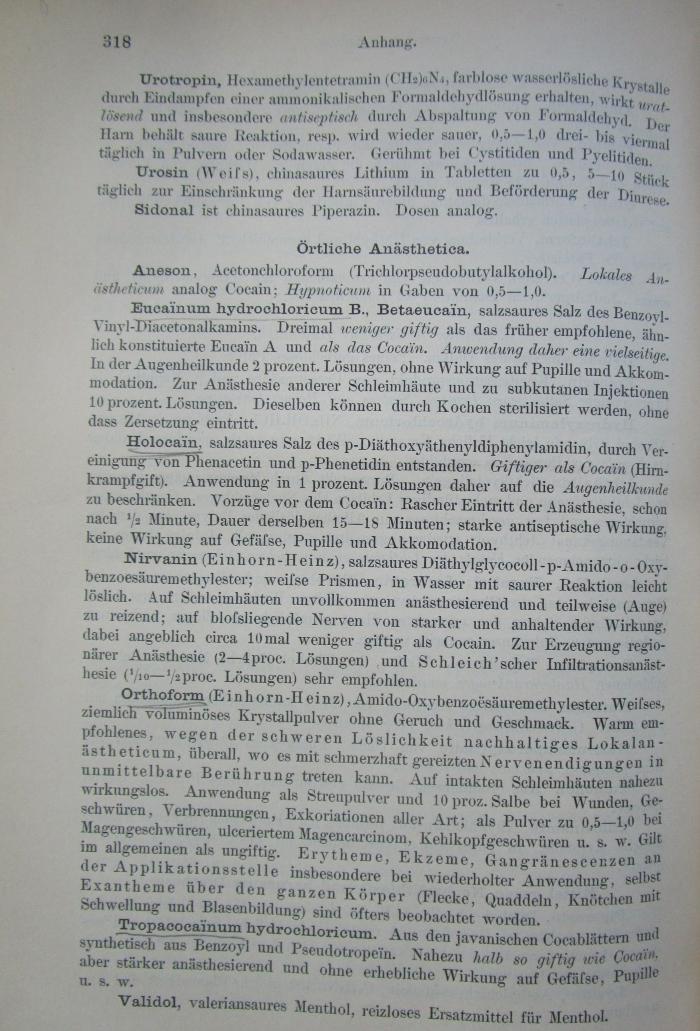 Kp 548 d: Lehrbuch der Arzneimittellehre und Arzneiverordnungslehre : unter besonderer Berücksichtigung der deutschen und österreichischen Pharmakopoe (1901);- (unbekannt), Von Hand: Annotation. 