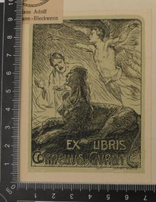 - (Gurlitt, Cornelius), Etikett: Exlibris, Name; 'Cornelius Gurlitt'. 