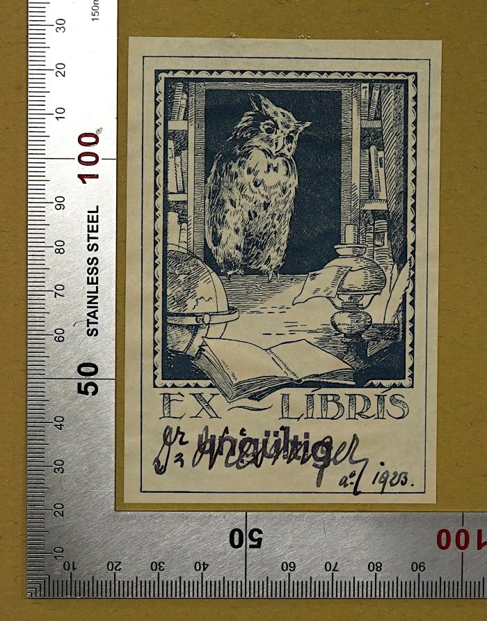 Bb 282&lt;2a&gt; : Einführung in die Sozialpolitik (1921);-, Etikett: Exlibris; 'Dr. Wiesinger a[nno]. 1923.'