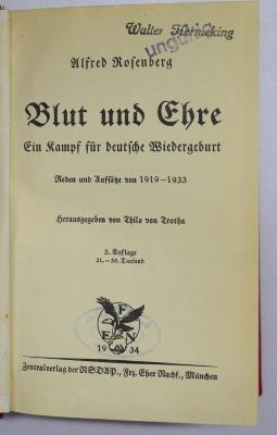 Bb 7&lt;3&gt; : Blut und Ehre (1934)