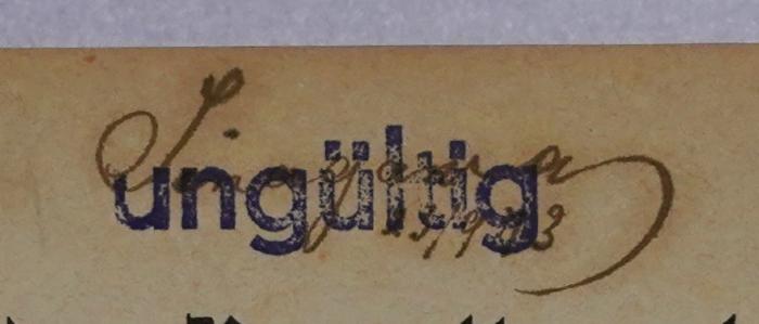 Bb 58 : Handbuch der Verwaltungslehre und des Verwaltungsrechts (1870);- (Shinagawa, Yajirō), Von Hand: Autogramm, Name, Datum; '[Shinagawa] [23.9.73]'. 