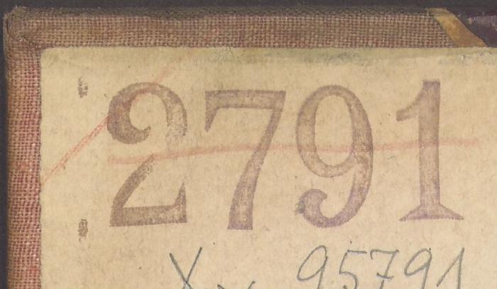 -, Stempel: Nummer; '2791'
