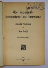 Bb 105&lt;3&gt; : Über Sozialismus, Kommunismus und Anarchismus (1920)
