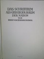 DLIT10683 : &lt;&gt; Schrifttum als geistiger Raum der Nation (1927)