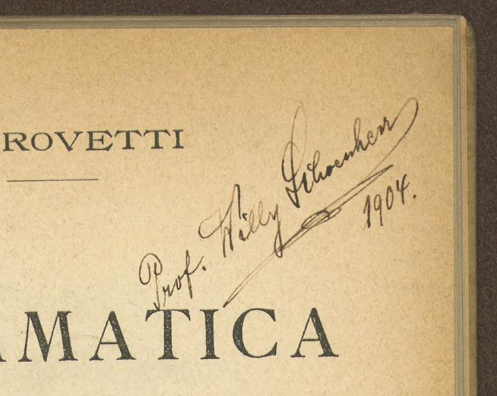-, Von Hand: Name; 'Prof. Willy Schoenherr 1904'