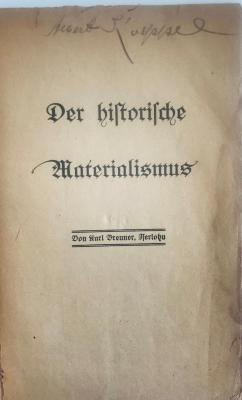 38/80/40283(7) : Der historische Materialismus (1920)