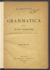 Xn 3529'9':F8 : Grammatica per le scuole elementari : con numerosi esercizi adatti. (1904)