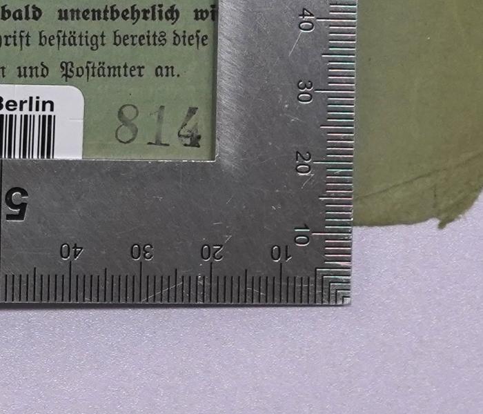 Bb 308&lt;7&gt; : Aufgaben der Gemeindepolitik (1918);-, Von Hand: Nummer; '814'