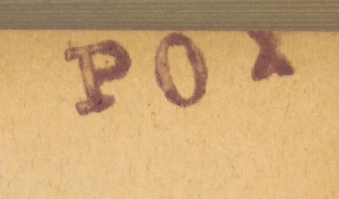 -, Stempel: ; 'POX'