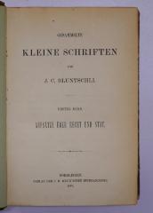 Bb 336-1 bis -3 : Gesammelte Kleine Schriften, 1. bis 3. Band
 (1879)