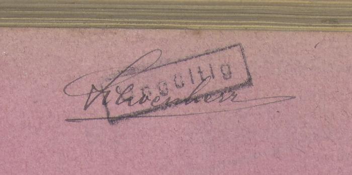 - (Schoenherr, Wilhelm), Von Hand: Name; 'Schoenherr'. 