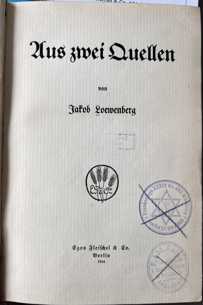 00/4011 : Aus zwei Quellen (1914)