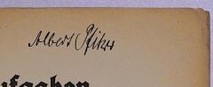 - (Pfitzer, Albert), Von Hand: Autogramm, Name; 'Albert Pfitzer'. 