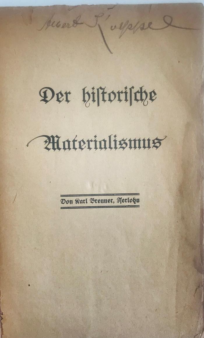 38/80/40283(7) : Der historische Materialismus (1920)