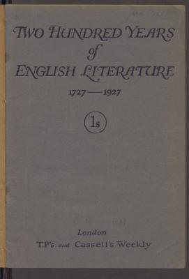 Za 7311:F8 : Two hundred years of English literature 1727 - 1927. (o.J.)