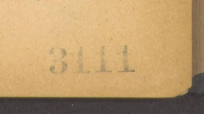 -, Stempel: Nummer; '3111'