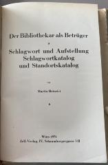 Q 00/1307 : Der Bibliothekar als Betrüger (1931)
