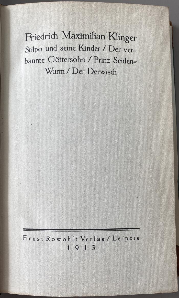 00/10785 Bd.3 : Stilpo und seine Kinder (1913)