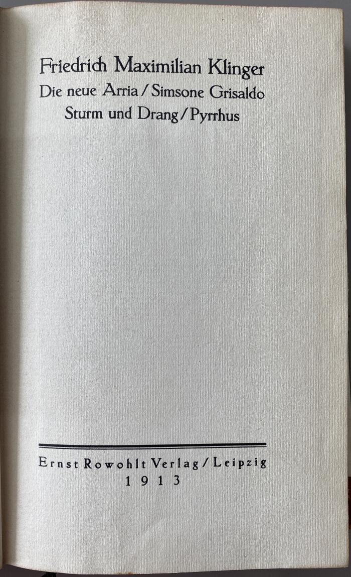 00/10785 Bd.2 : Die neue Arria (1913)