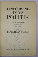 Bb 412&lt;2&gt; : Einführung in die Politik (1929)