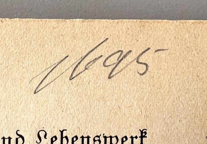 - (unbekannt), Von Hand: Nummer; '1694'. 