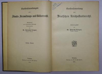 Bb 449 : Quellensammlung zum Deutschen Reichsstaatsrecht (1901)