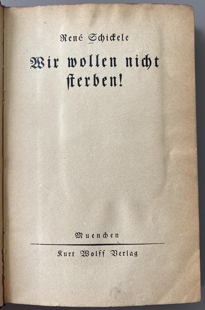 44/24813 : Wir wollen nicht sterben! (1922)