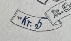 - (Blau, Ernst), Von Hand: Signatur; 'No. Kr. 5'. 