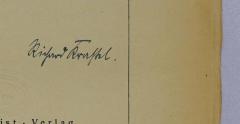 - (Krastel, Richard), Von Hand: Name, Autogramm; 'Richard [Krastel]'. 