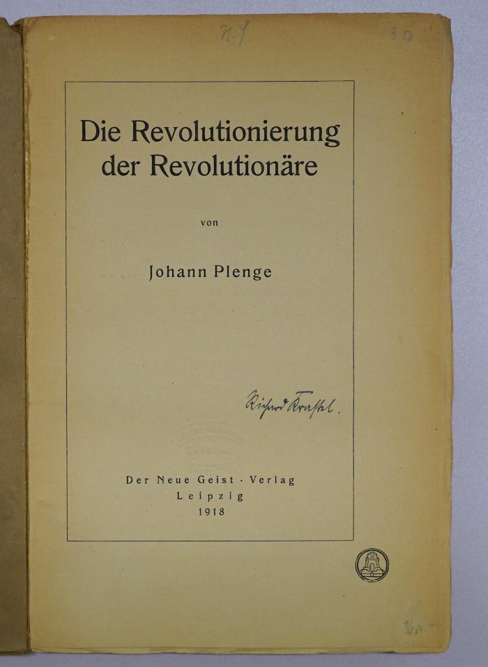 Bb 381 : Die Revolutionierung der Revolutionäre (1918)