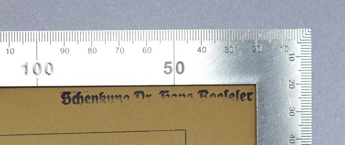 Bb 381a : Die Revolutionierung der Revolutionäre (1918);-, Stempel: Name; 'Schenkung Dr. Hans […]ler'