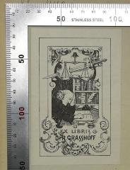 - (Grasshoff, Richard Dr.), Etikett: Exlibris; 'Dr. R. Grasshoff'.  (Prototyp)