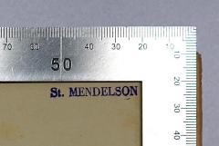 - (Mendelson, St.;Mendelson, Stanislaw), Stempel: Name; 'St. MENDELSON'.  (Prototyp)
