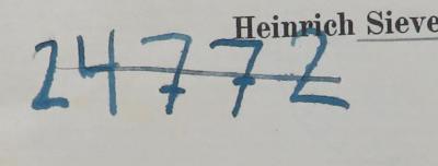 - (NSDAP-Gauarchiv Südhannover-Braunschweig), Von Hand: Signatur; '24772'. 