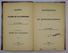 Bb 599-1 : Geschichte des Socialismus und neueren Kommunismus. 1. Abt., Saint-Simon und der Saint-Simonismus (1892)
