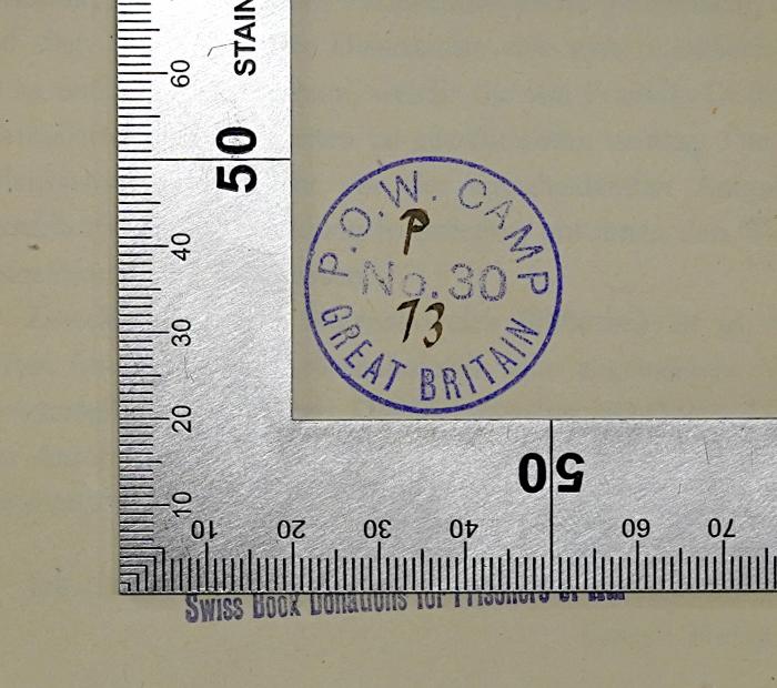 Bb 583 : Europäische Revolution (1945);- (P.O.W. Camp Great Britain), Stempel: Berufsangabe/Titel/Branche, Ortsangabe; 'P.O.W. Camp Great Britain No. 30'. 
