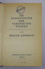Bb 569&lt;2&gt; : Die Aussenpolitik der Vereinigten Staaten (1944)