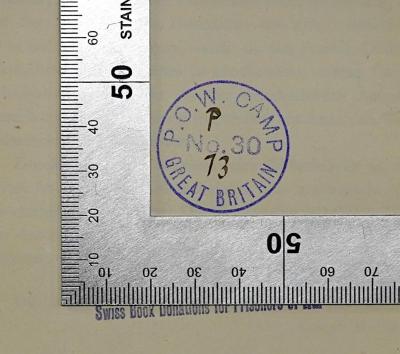 Bb 583 : Europäische Revolution (1945);- (P.O.W. Camp Great Britain), Stempel: Berufsangabe/Titel/Branche, Ortsangabe; 'P.O.W. Camp Great Britain No. 30'. 