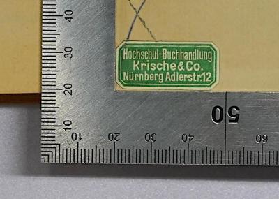 Bb 602 : Die moderne Industriearbeiterschaft (1926);- (Hochschul-Buchhandlung Krische & Co.), Etikett: Buchhändler, Name, Ortsangabe; 'Hochschul-Buchhandlung Krische & Co. Nürnberg Adlerstr. 12'. 