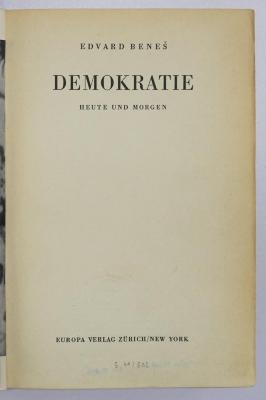 Bb 517 : Demokratie heute und morgen
 (1944)