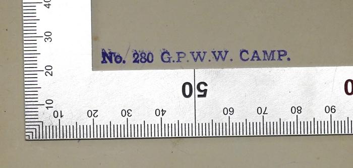 Bb 517 : Demokratie heute und morgen
 (1944);- (No. 280 G.P.W.W. Camp.), Stempel: Name; 'No. 280 G.P.W.W. Camp'. 