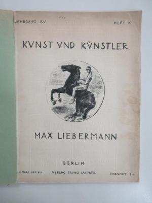X-Lie-144e-517 : Max Liebermann im Urteil seiner Zeitgenossen : Zum siebzigsten Geburtstag des Künstlers (Juli 1917)