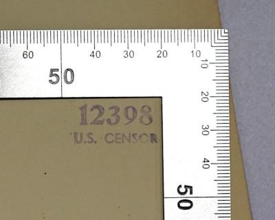 Bb 608a : C.I.O. - industrial Unionism In Action (1937);- (YMCA), Stempel: Zensurstempel, Nummer; '12398
U.S. censor'.  (Prototyp)