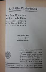 XVI 2251 2 2.Ex.: Aus dem Briefe des Paulus nach Rom (1914)
