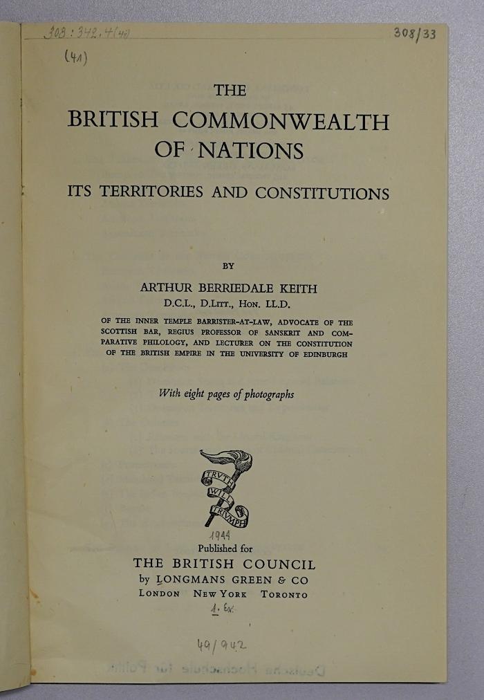Bb 741 und Bb 741a bis c : The British Commonwealth Of Nations (1944)