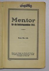 Bb 855 : Mentor für die Reichstagswahlen 1912 (1912)