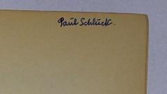 - (Schluck, Paul), Von Hand: Autogramm, Name; 'Paul Schluck.'. 