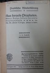 XVI 2251 5 2.Ex.: Aus Israels Propheten (1914)
