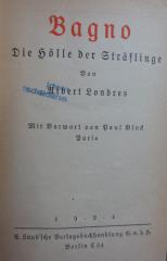 Eh 358: Bagno : Die Hölle der Sträflinge (1924)