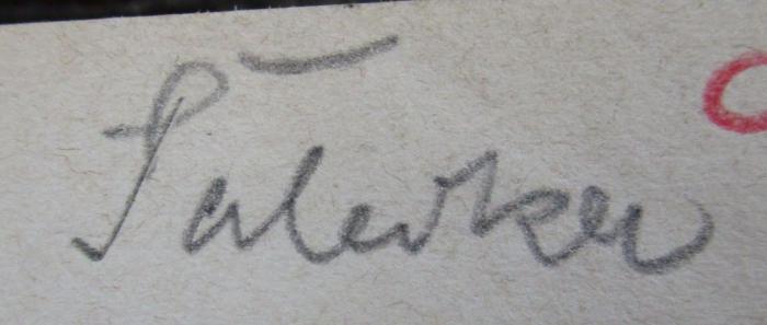 Hk 479 2.Ex.: Des Kaisers Marcus Aurelius Antonius Selbstbetrachtungen : Neue Uebersetzung mit Einleitung und Anmerkungen (1918);- (Salecker, [?]), Von Hand: Autogramm, Name; 'Salecker'. 